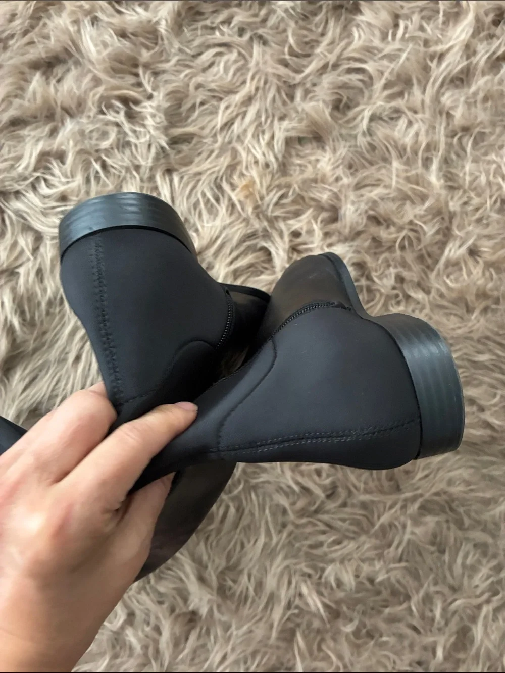 Nine West Black Over-the-Knee Stretch and Leather Boots